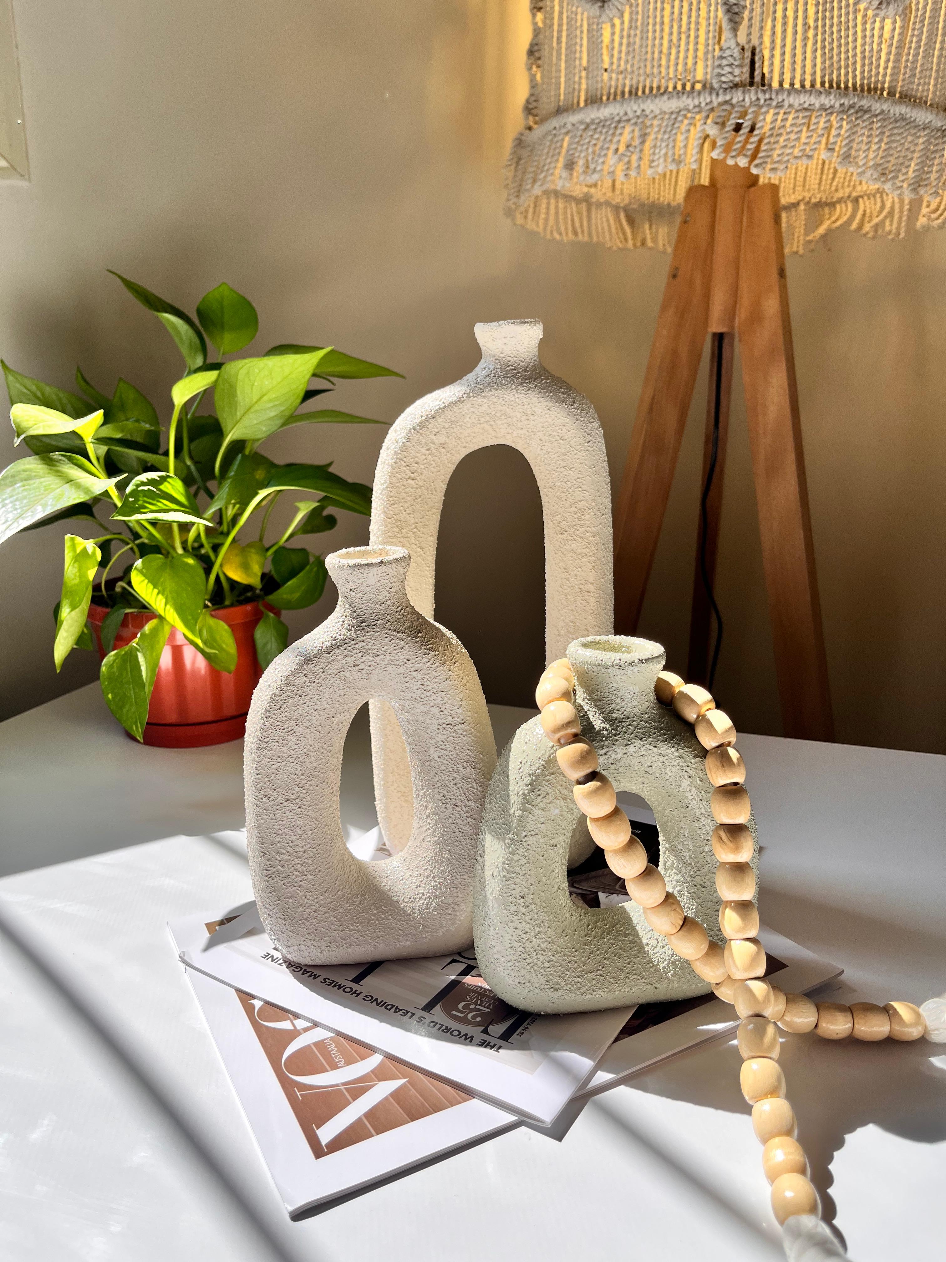 Organic Sculpted Vase Set